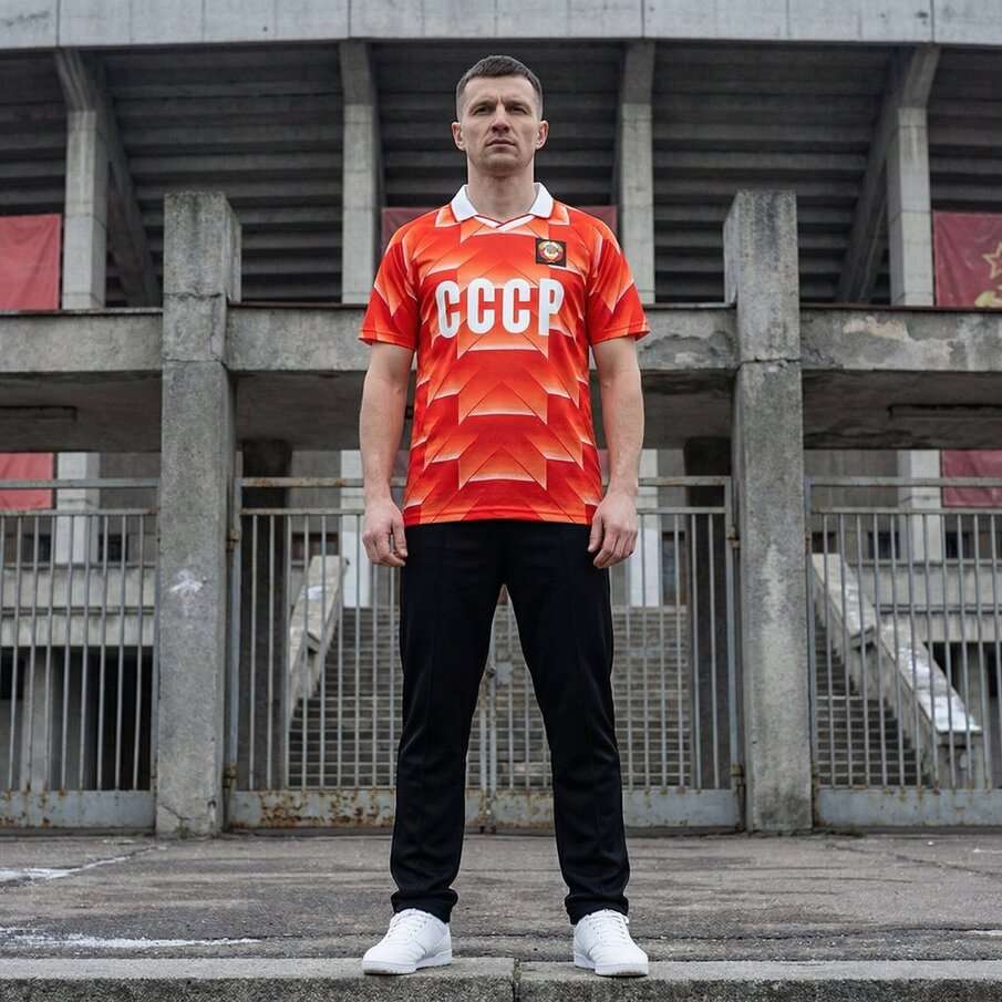 Maillot Cycliste Vintage CCCP – République Soviétique – Acrylique Années 70 – Taille M