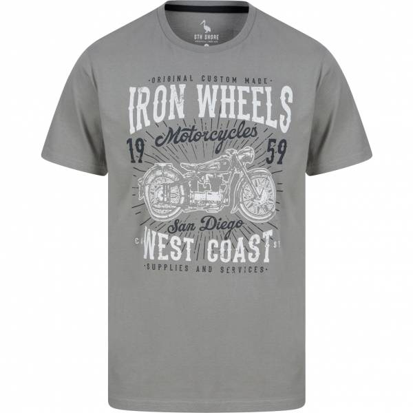 Sth. Shore Iron Wheels Hommes T-shirt 1C18102 Gris givré
