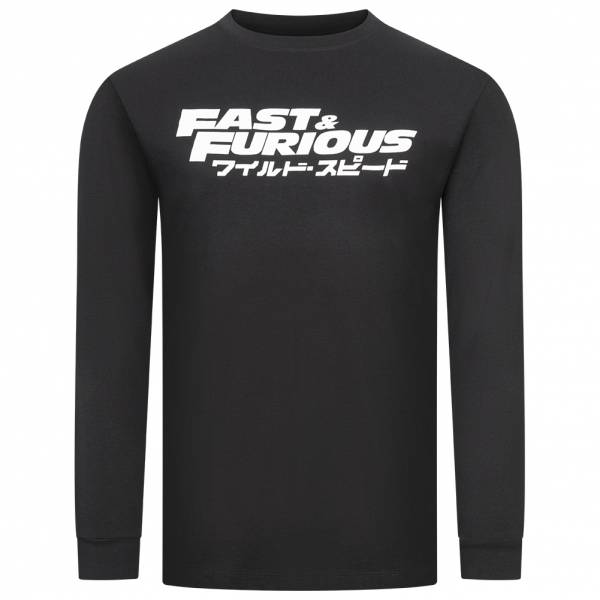 RAPIDE ET FURIEUX Japanese Hommes Haut à manches longues UNMLT048BLK