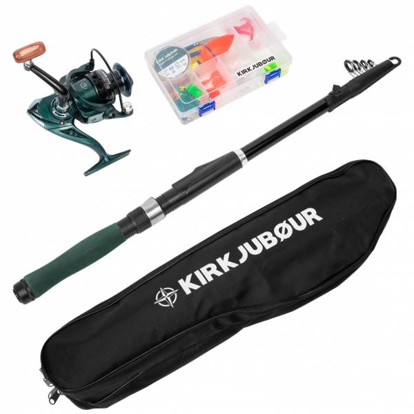 KIRKJUBØUR ® &quot;Agnatha&quot; Telescopic Fishing Rod Set 2.40 m