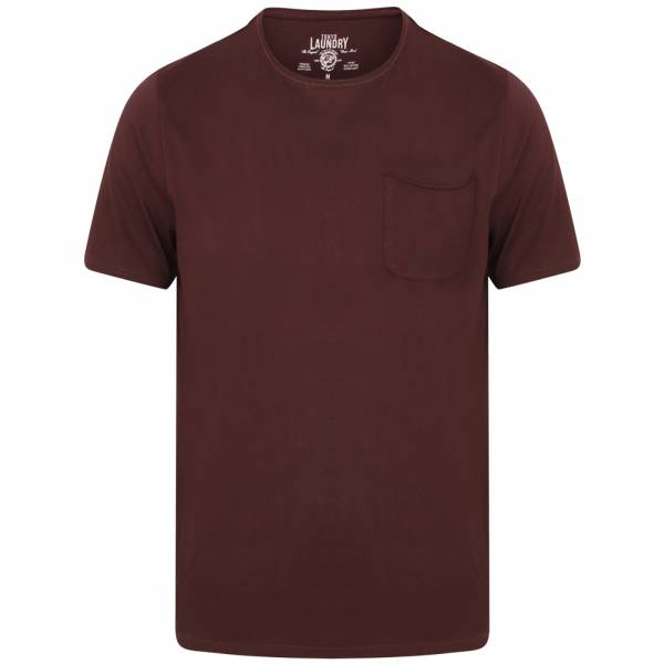 Tokyo Laundry Zac Crew Neck Pocket Herren T-Shirt 1C10666 Wine Tasting