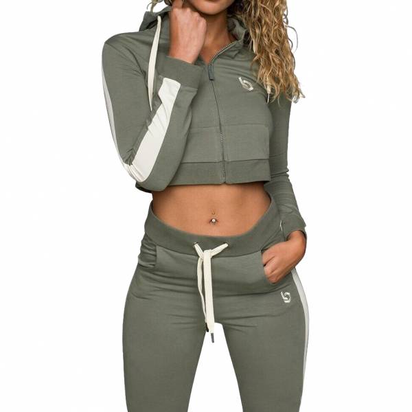 Beyond Limits Statement Zip Femmes Sweat à capuche crop BL10324