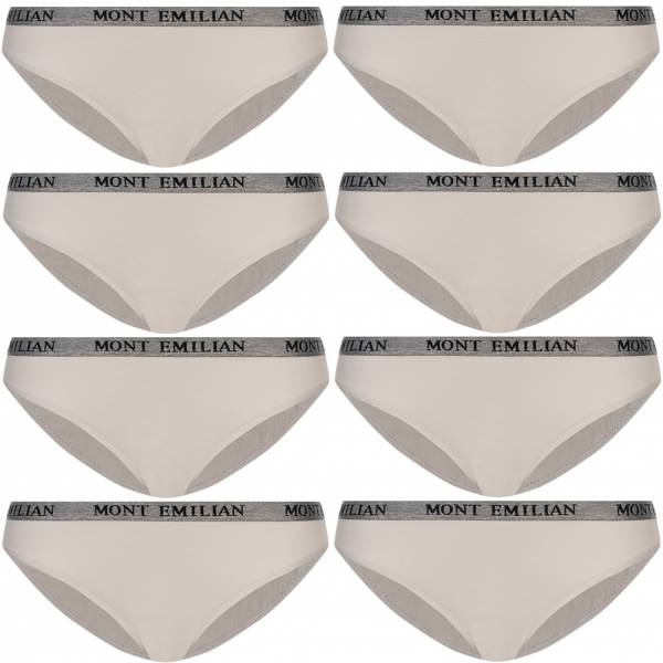 MONT EMILIAN &quot;Grenoble&quot; Women Briefs Pack of 8 beige