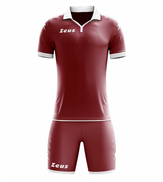 Zeus Kit Scorpion Trikot + Shorts Set granata/bianco