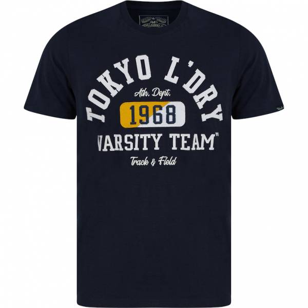 Tokyo Laundry Varsity Teams Heren T-shirt 1C18206 Luchtkapitein Navy