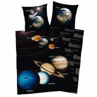 Sonnensystem Bettwäsche Set 140 x 200 cm + 70 x 90 cm 4451080077998