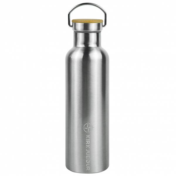 KIRKJUBØUR® &quot;Eisur&quot; stainless steel Sports Bottle with tea strainer 0.75 L silver