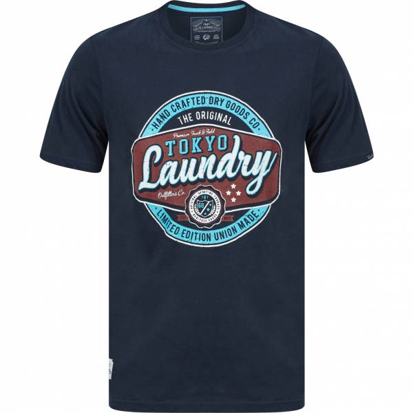 Tokyo Laundry Optics Mężczyźni T-shirt 1C18209 Sky Captain Granatowy