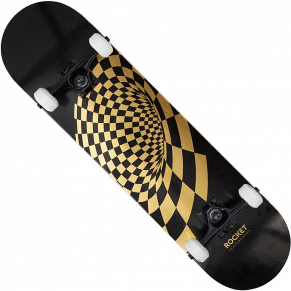 Rocket Vortex Foil Gold 8&quot; Skateboard RKT-COM-1553