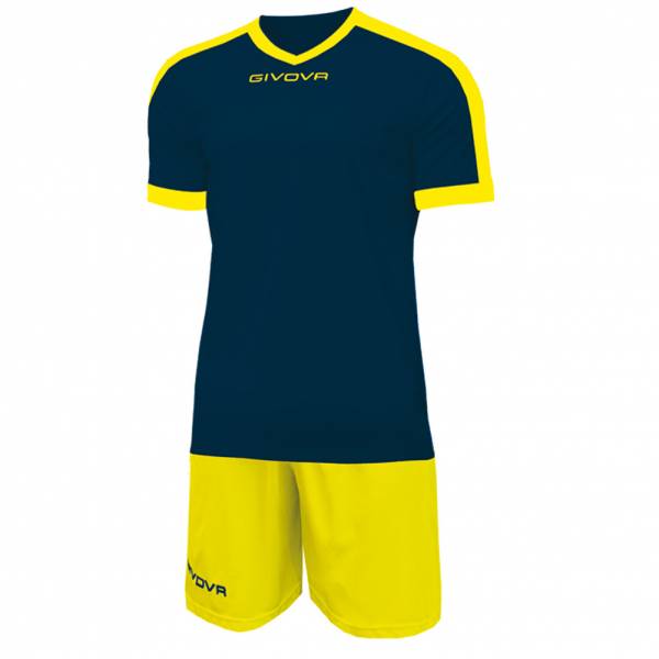 Givova Kit Revolution Fußball Trikot mit Short navy gelb