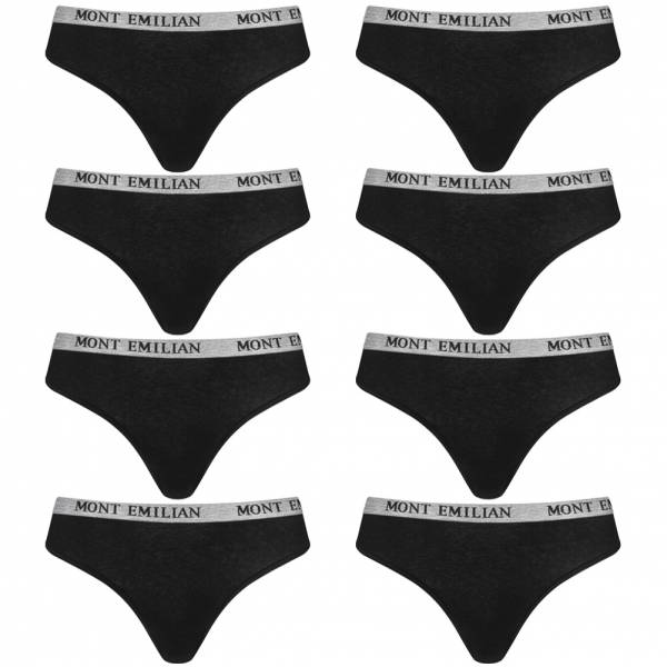 MONT EMILIAN &quot;Colmar&quot; Women Thong 8-pack black