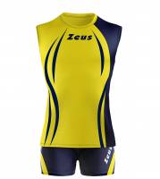 Zeus Kit Klima Damen Sport Trikot + Shorts giallo/blu