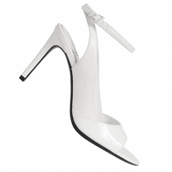 Calvin Klein Rad Liquid Patent Femmes Sandales à talons E8924WHT