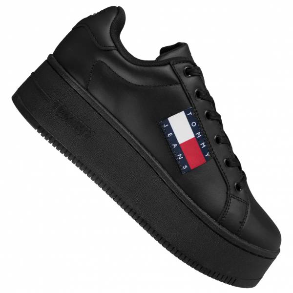 Tommy Hilfiger Jeans Badge Flatform Femmes Sneakers en cuir EN0EN01504BDS