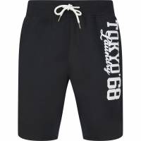 Tokyo Laundry Script Hommes Short en sweat 1G16065 Pirate Noir