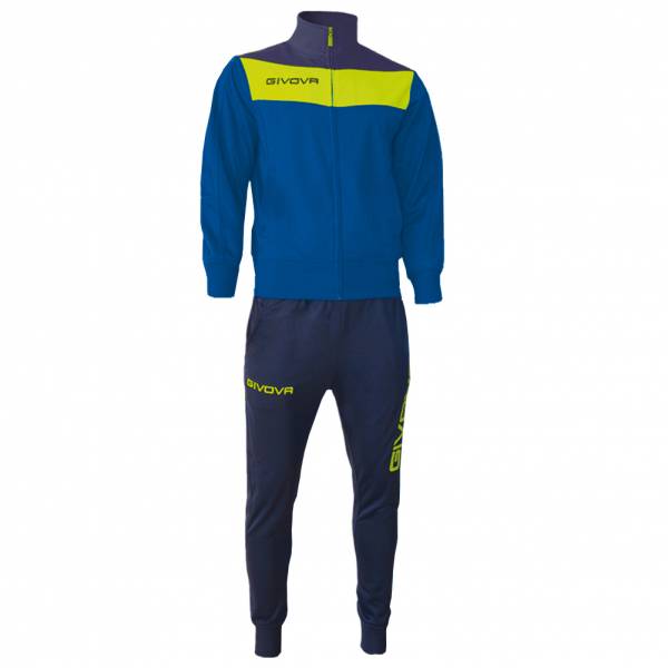 Givova Tuta Campo tracksuit mid blue / neon yellow