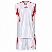 Zeus Kit Sante Maglia da basket + Shorts bianco/rosso