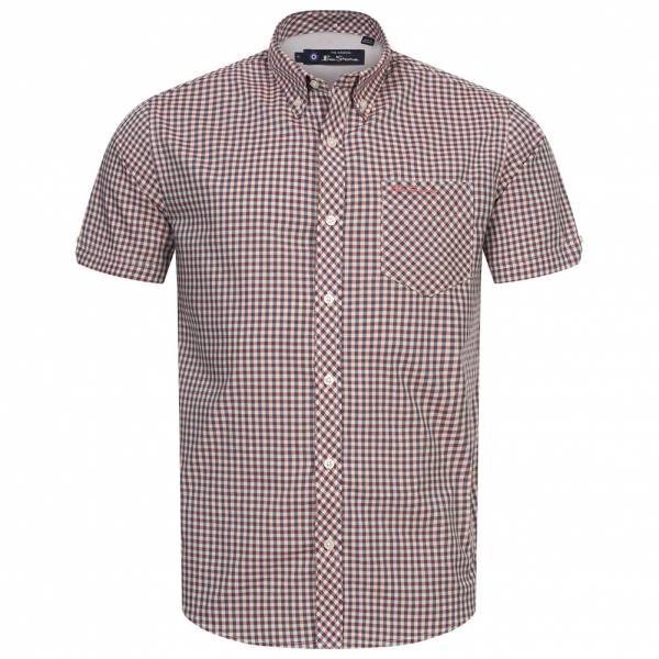 BEN SHERMAN Oxford Men Short-sleeved Shirt 1013393-SCARLET