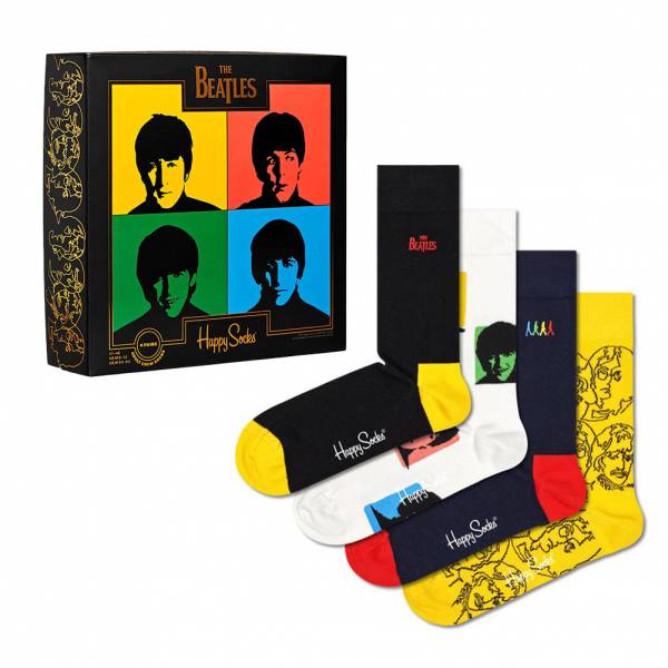 Happy Socks x THE BEATLES Geschenkset Socken 4 Paar XBEA09-0200 | 07333102539530