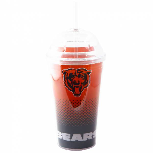 Bears de Chicago NFL Fan Gobelet avec paille DWNFLFADETSRCB