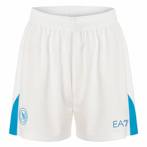 SSC Napoli EA7 Emporio Armani Uomo Pantaloncini per il gioco in casa EASSCN25G13-WHITE-AZZURO