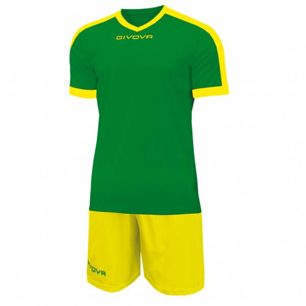 Givova Kit Revolution Fußball Trikot mit Short grün gelb