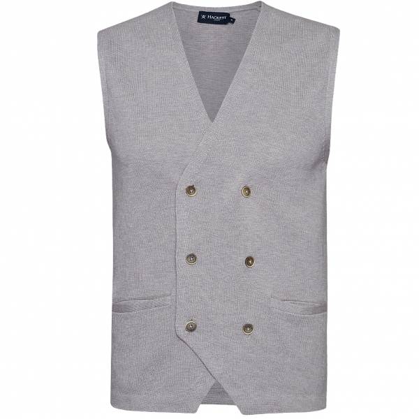Hackett London Micro Stitch Double Hommes Gilet en laine HM702258-844