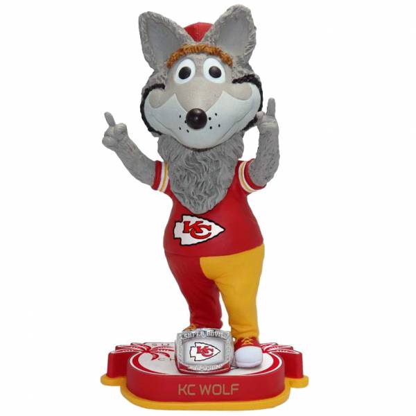 Chiefs de Kansas City Mascotte de KC Wolf 20cm Figurine booblehead BHNFCHSB54MSKC