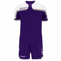 Givova football set jersey with Short Kit America purple / white