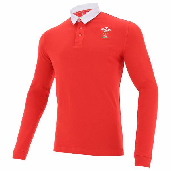 Wales WRU macron Rugby Herren Langarm Trikot 58195692