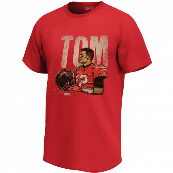 Tom Brady Washed Logo Tampa Bay Buccaneers NFL Mężczyźni T-shirt NFLTS05MR