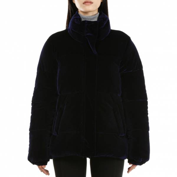 19V69 Versace 1969 Femmes Veste d’hiver en look velours 0094BLU