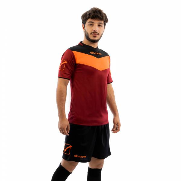 Givova Kit Campo Conjunto Camiseta + Pantalones cortos rojo/naranja