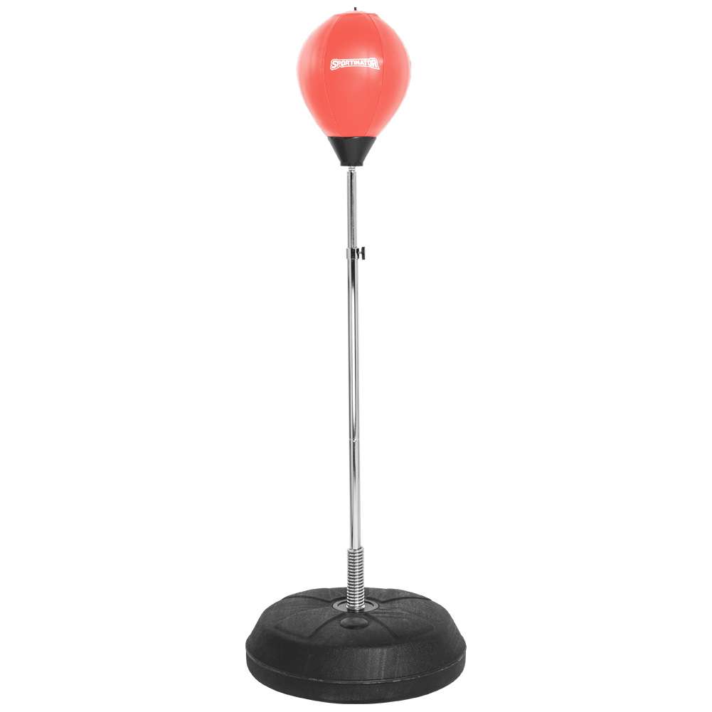 Punching Ball Professionale Con Guantoni – Supporto Regolabile 120-150 Cm, Base Stabile, Set Completo Rosso