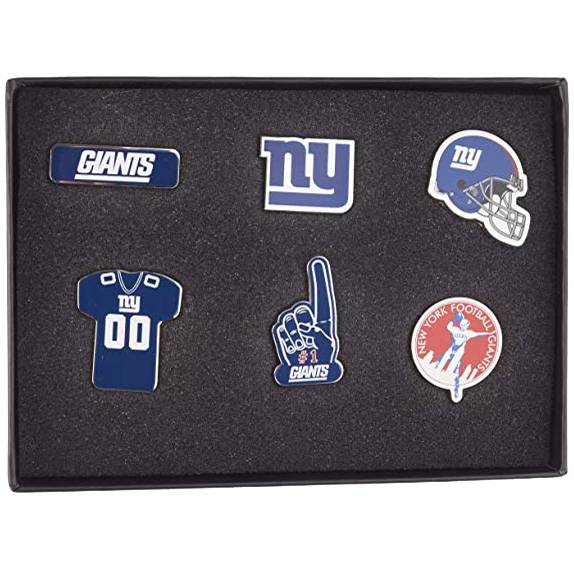 New York Giants NFL Metalowe przypinki 6 szt. BDNFL6SETNG