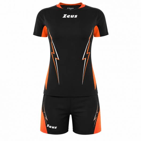 Zeus Kit Volley Tuono Damen Trikot + Shorts nero/arancio