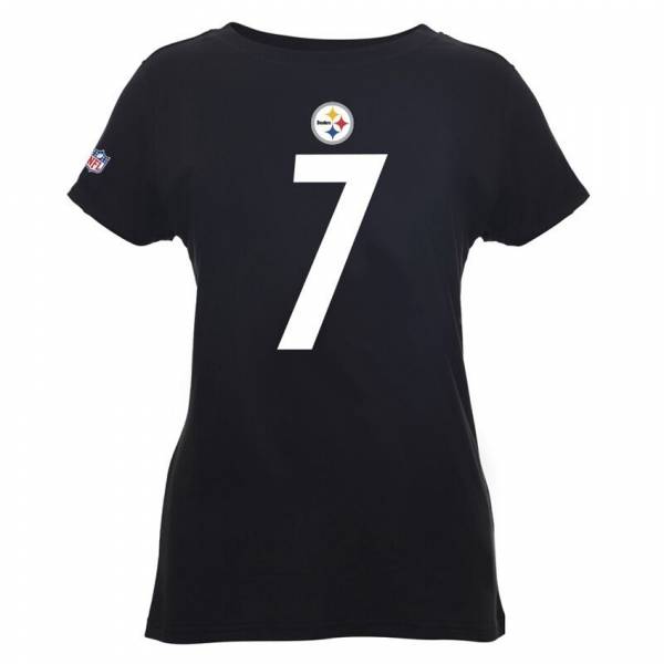 Pittsburgh Steelers Majestic #7 Ben Roethlisberger NFL Kobiety T-shirt MPS3724DB