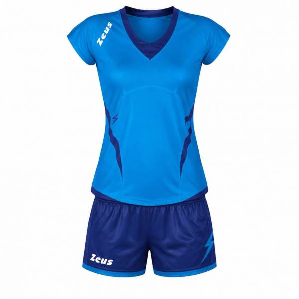 Zeus Kit Manila Donna Maglietta sportiva + Shorts royal blue blu