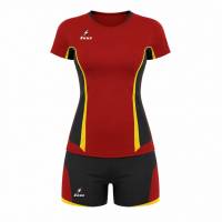 Zeus Kit Volley Tuono Damen Trikot + Shorts rosso/nero