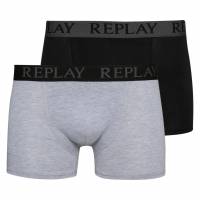 REPLAY Boxer Style Cuff Logo Men Boxer Shorts Pack of 2 I101143-N088