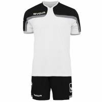Givova Fußball Set Trikot mit Short Kit America weiß/schwarz