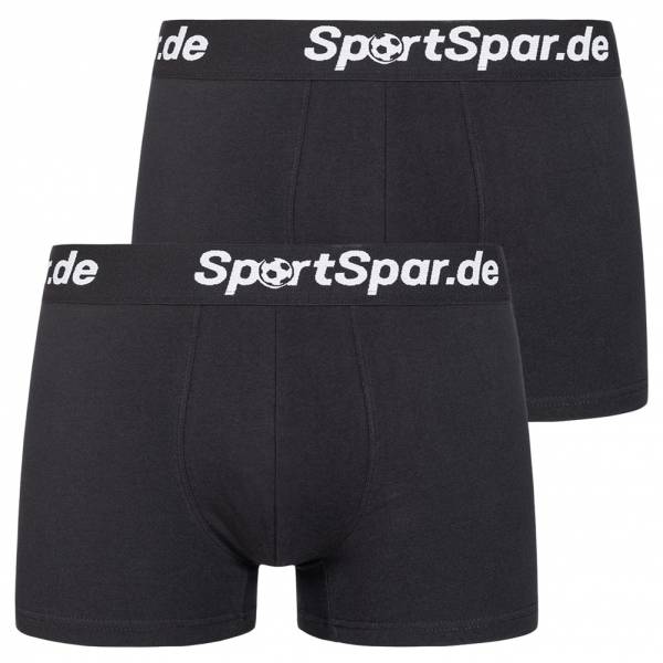 Sportspar.de Hombre &quot;Double Sparbuchse&quot; Calzoncillos bóxer Pack de 2 blanco y negro