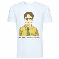 HET KANTOOR Dwight Bears Heren T-shirt UNMTS020WHT