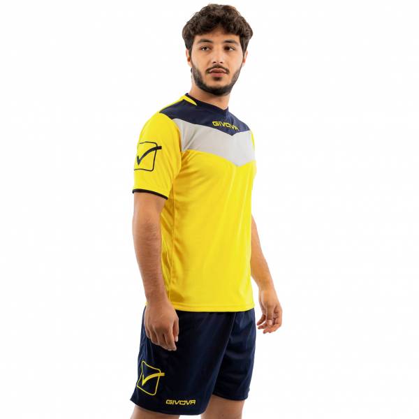 Givova Kit Campo Set Shirt + Short geel / marine