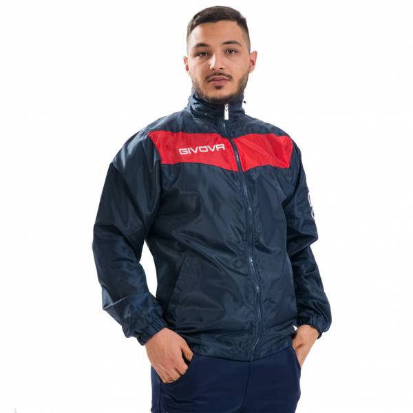 Givova Regenjacke &quot;Rain Scudo&quot; navy/rot