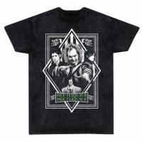 Beetlejuice BW Poster Snow Wash Heren T-shirt BTL08854TSB