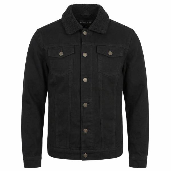 BRAVE SOUL® Wilbur Denim Hombre Chaqueta vaquera MJK-WILBURBLACK-1