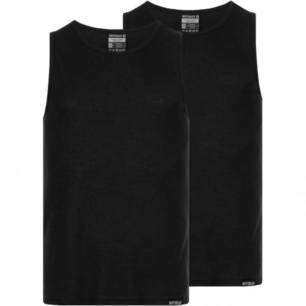 MONT EMILIAN &quot;Ajaccio&quot; Men Vest Pack of 2 black