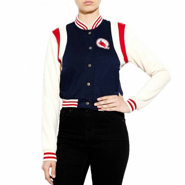BRAVE SOUL Tiger Cropped Damen College Jacke LJK-TIGER