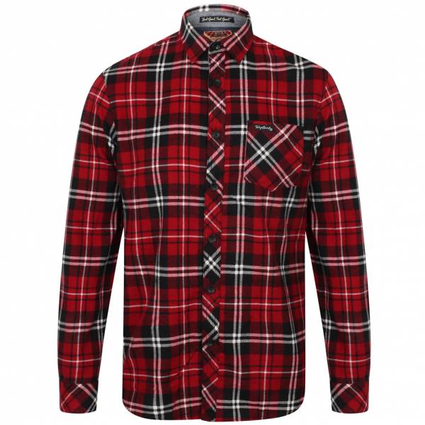 Tokyo Laundry Dieppe Flannel Herren Karo Hemd 1H10619 Red Dhalia